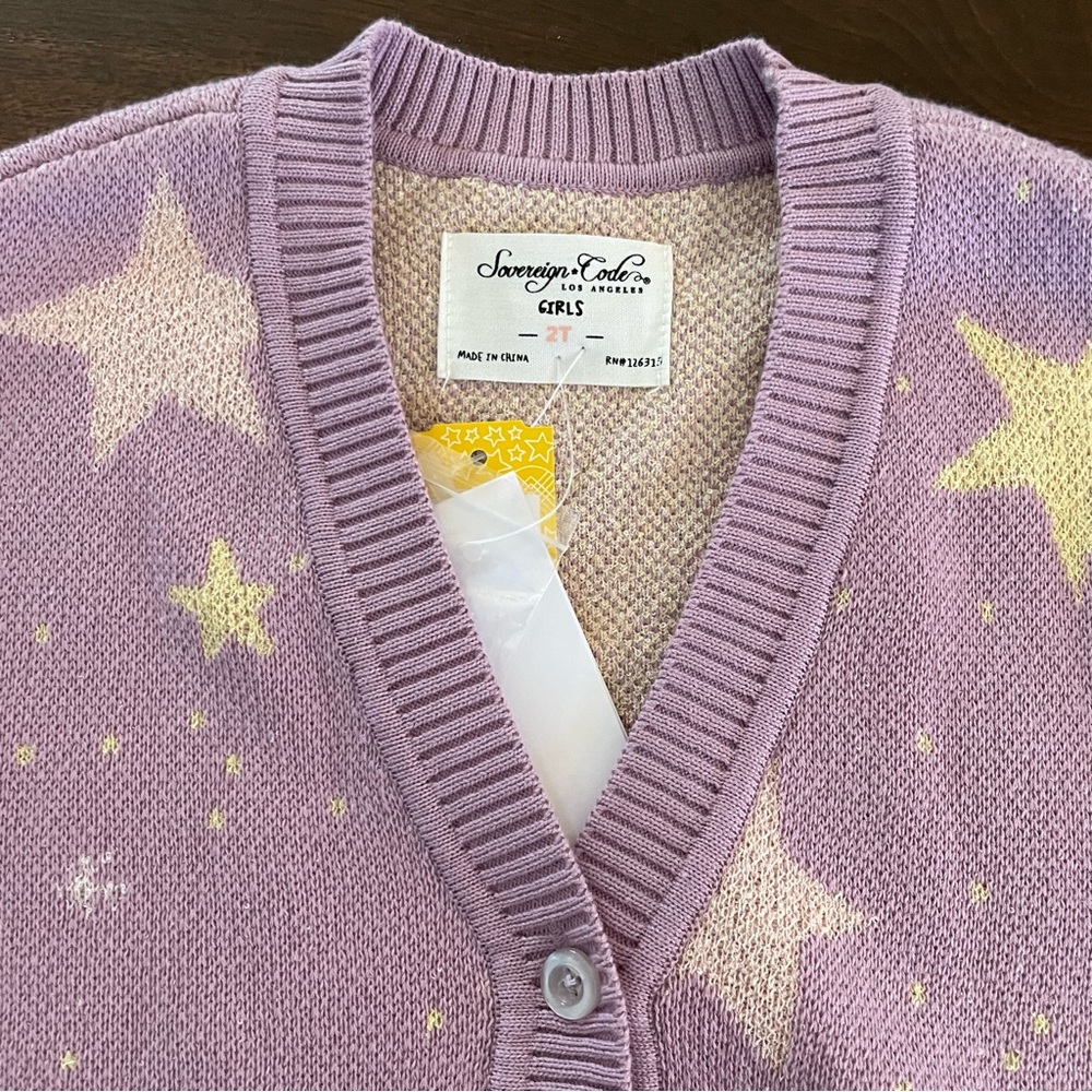 Sovereign Code Purple Star Cardigan - Picture 3 of 6